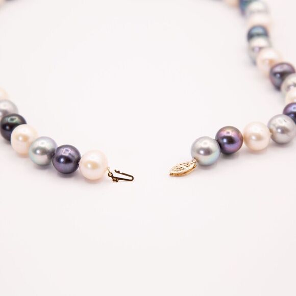 Ross-Simons 12-13mm Multicolored Cultured Pearl Necklace With 14kt Clasp 20 in - Picture 4 of 5